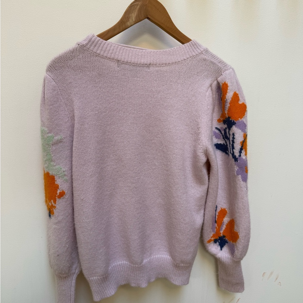 Floral Patterned Sweater - Pink and Orange - Picture 3 of 3